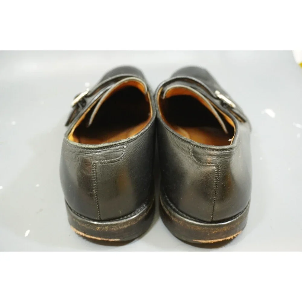 Allen Edmonds Concord Black Oxford Dress Shoes Leather Buckle Size 10 D